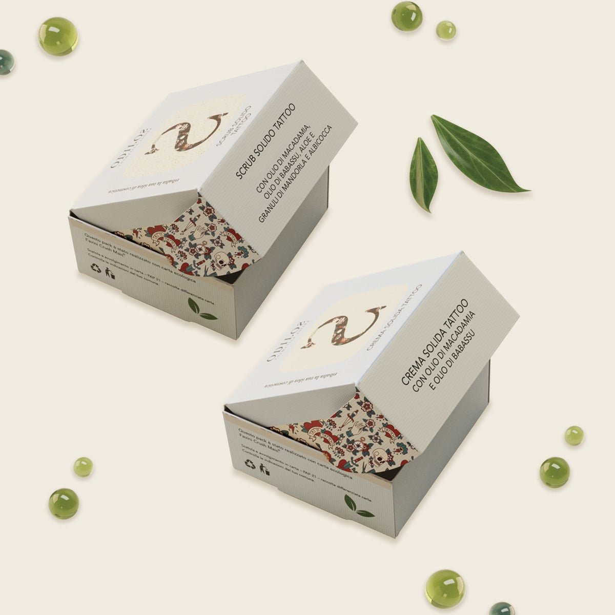 Kit Tattoo Solido - Scrub e Crema - Odilos Cosmetica Solida